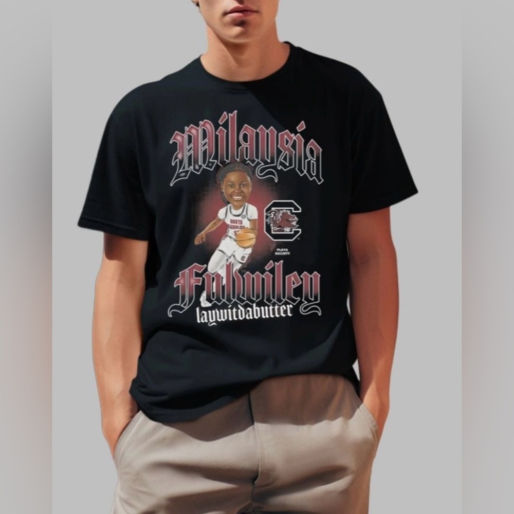 Malaysia Fulwiley T Shirt L Playa Society South Carolina Gamecocks Basketball